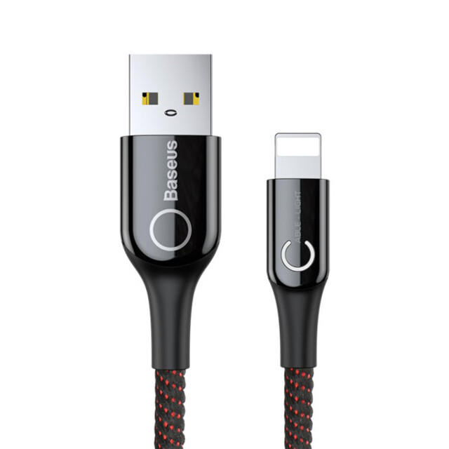 کابل شارژ USB به لایتنینگ بیسوس مدل C-Shaped طول 1 متر توان 2.4 آمپر