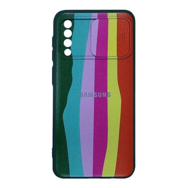 قاب سیلیکونی رنگین کمانی محافظ لنزدار سامسونگ A30s