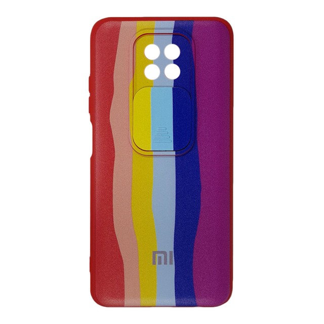 قاب سیلیکونی رنگین کمانی محافظ لنزدار کشویی شیائومی Redmi Note 9T