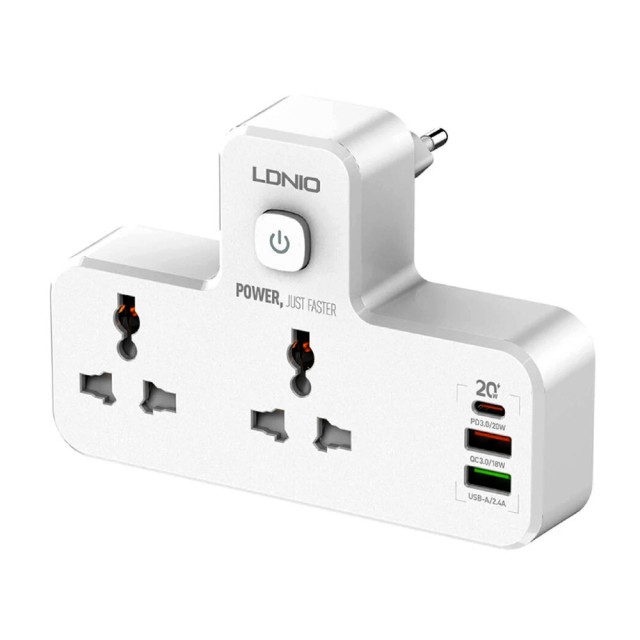 چندراهی برق و USB الدینیو مدل LDNIO SC2311