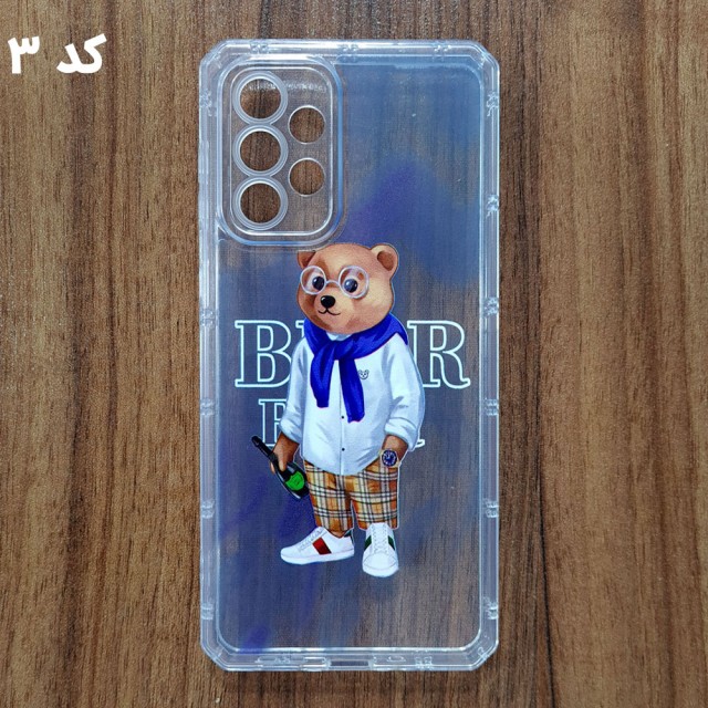 قاب ژله ای شفاف محافظ لنز دار خرسی موبایل سامسونگ A23