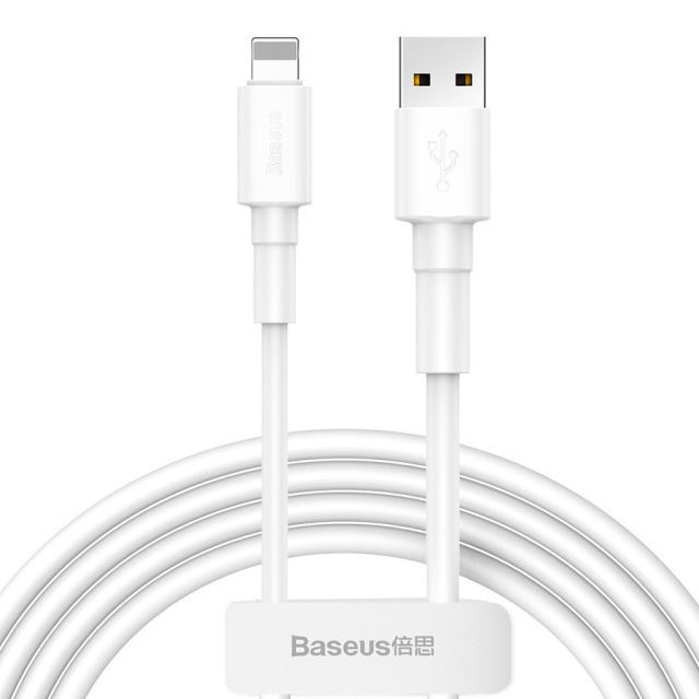 کابل شارژ USB به لایتنینگ بیسوس مدل Superior CATYS-A02 طول 1 متر توان 2.4 آمپر