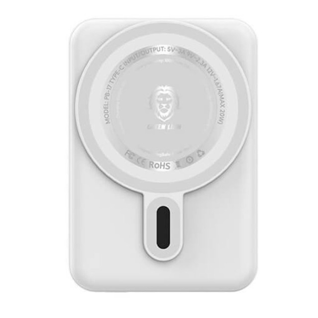 پاوربانک گرین لاین مدل Compact Magsafe ظرفیت 10000 میلی آمپر ساعت توان 20 وات