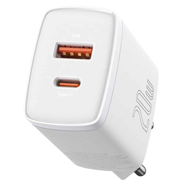 شارژر دیواری بیسوس Compact Quick Charger U+C CCCP20UE توان 20 وات