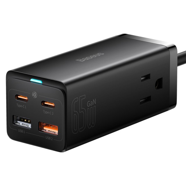 شارژر رومیزی بیسوس GaN3 Pro Desktop CCGP040101 توان 65 وات