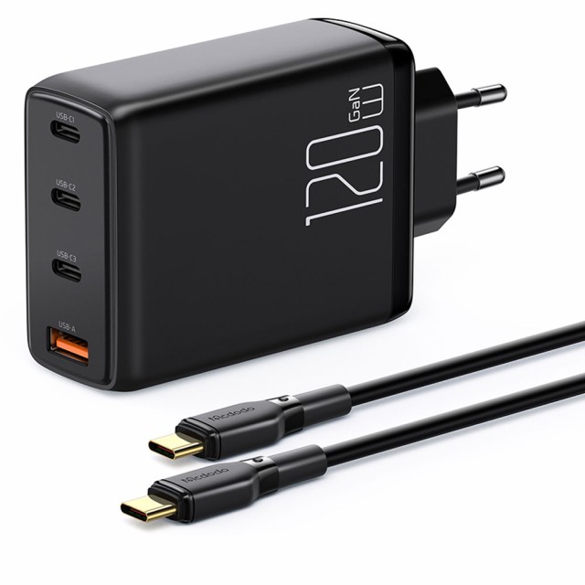 شارژر دیواری مک دودو مدل Mcdodo CH-0771 GaN توان 120 وات با کابل 2 متری