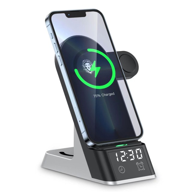 شارژر وایرلس 6 کاره گرین لاین Green Lion 6 IN 1 Wireless Charger Stand توان 15 وات