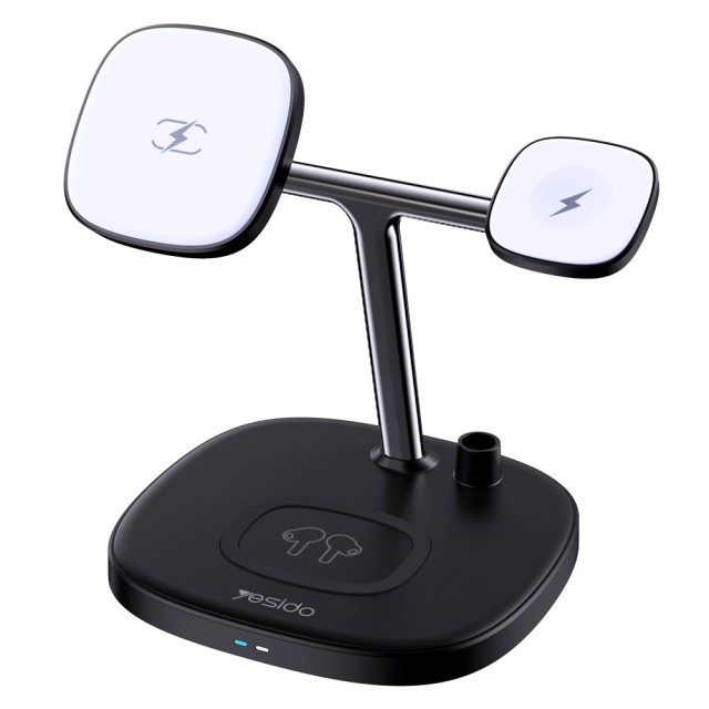 پایه نگهدارنده و شارژر وایرلس 4 کاره یسیدو YESIDO DS12 توان 15 وات