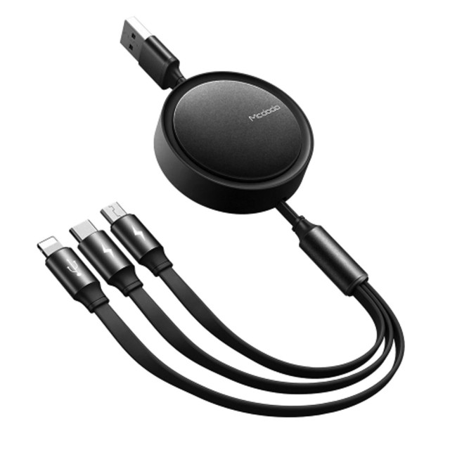 کابل شارژ سه سر مک دودو مدل CA-7250 طول 1.2 متر توان 3 آمپر