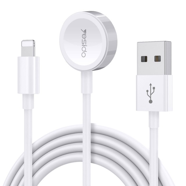 کابل لایتنینگ و شارژر اپل واچ یسیدو Yesido CA70 طول 1 متر توان 2 وات