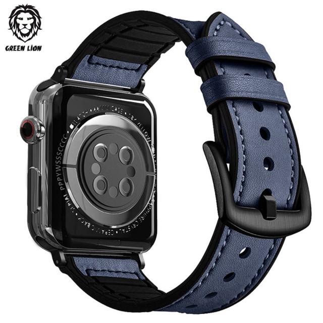 بند چرمی اپل واچ پرودو 44/45 میلی متر Porodo Leather + Silicone Watch Band