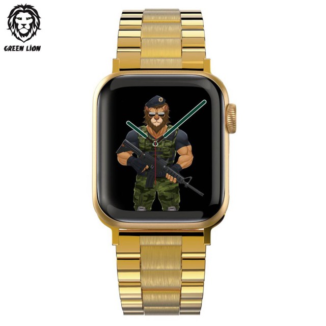 بند فلزی اپل واچ گرین لاین 42/44/45 میلی متر Green Lion Metallic Grande