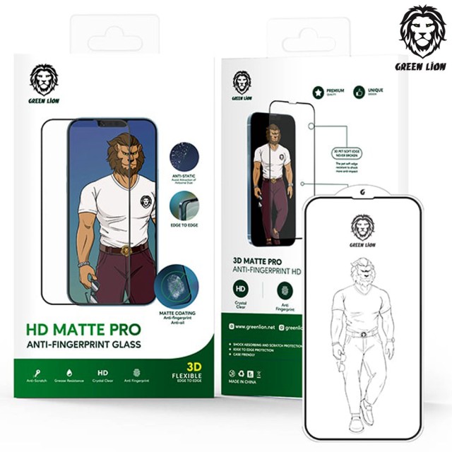 گلس مات ضد اثر انگشت گرین لاین HD Matte Pro آیفون iPhone 13 Pro