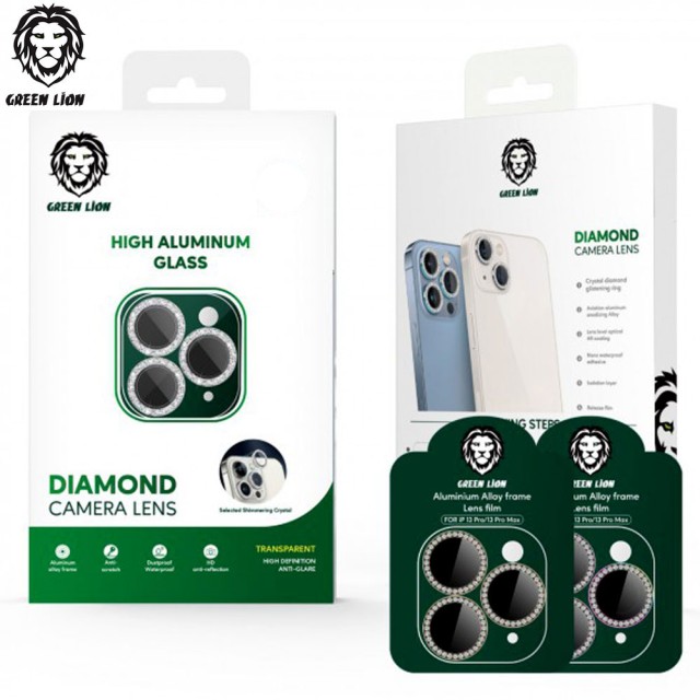 محافظ لنز دوربین گرین لاین Diamond Camera Lens آیفون iPhone 13 Pro Max/13 Pro