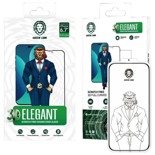 گلس شفاف ضدخش گرین لاین 3D Elegant آیفون iPhone 14 Plus