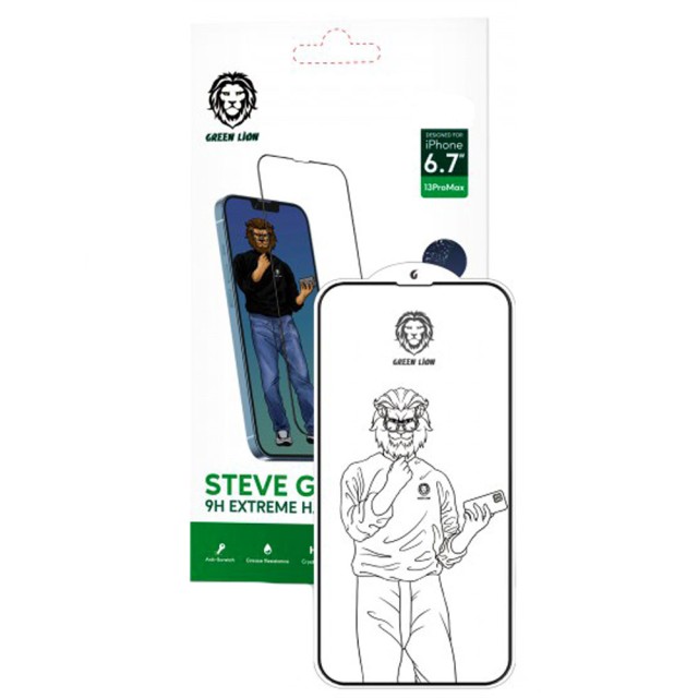 گلس استیو شفاف گرین لاین Steve آیفون iPhone 11 Pro Max