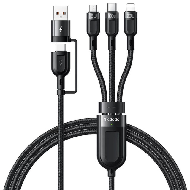 کابل شارژ 3 به 2 مک دودو مدل CA-8800 طول 1.2 متر توان 100 وات