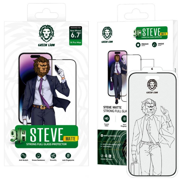 گلس مات ضد اثر انگشت گرین لاین Steve Matte آیفون iPhone 14 Pro Max
