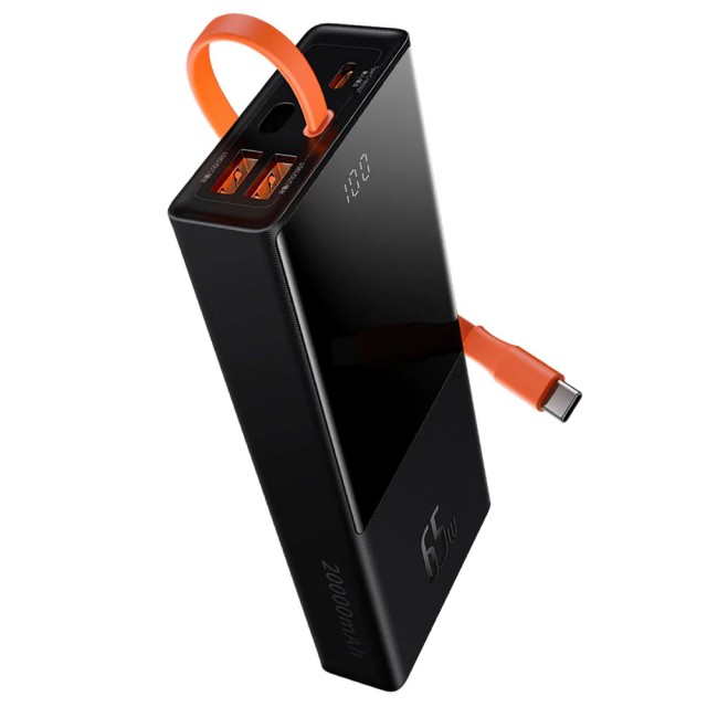 پاوربانک بیسوس مدل Elf Digital Display PPJL000001 ظرفیت 20000 میلی آمپر توان 65 وات