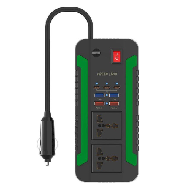 اینورتر فندکی ماشین گرین لاین Green Lion Spark 300 Power Inverter 300W