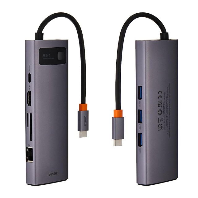 هاب تایپ سی 9 پورت بیسوس 100 وات Baseus CAHUB-CU0G
