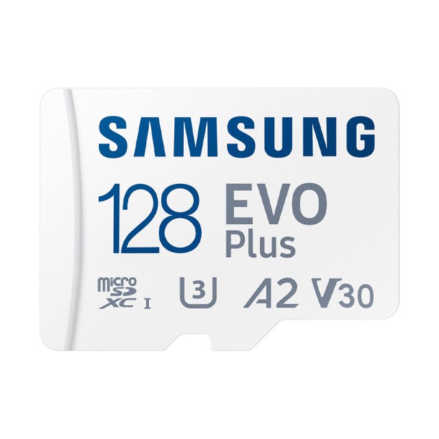کارت حافظه MicroSDXC سامسونگ مدل Samsung EVO Plus UHS-I U3 A2 V30 ظرفیت 128 گیگابایت به همراه آداپتور SD