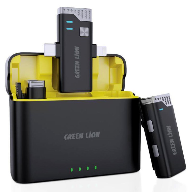 میکروفون یقه ای بی سیم گرین لاین مدل Green Lion 3 in 1 360 Microphone