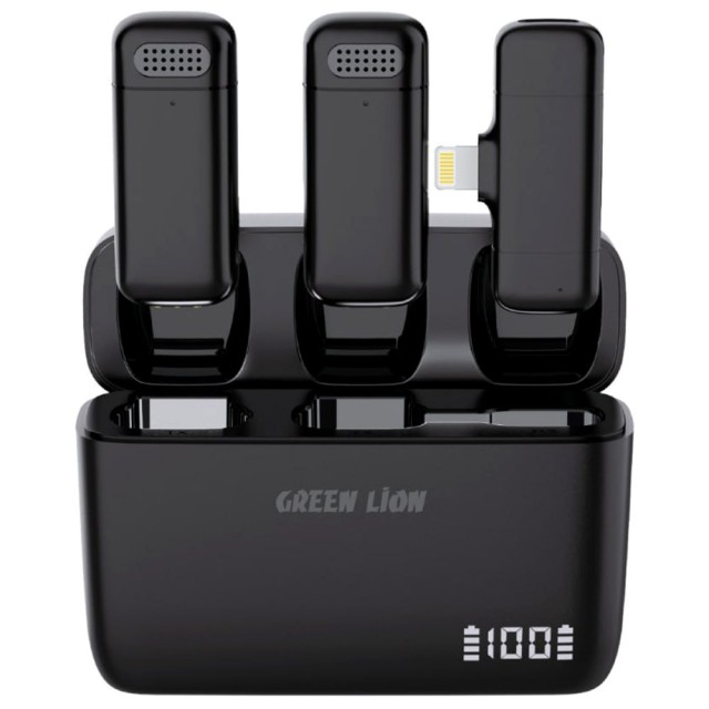 میکروفن بی سیم گرین لاین مدل Duo Cast دوکاربره لایتنینگ