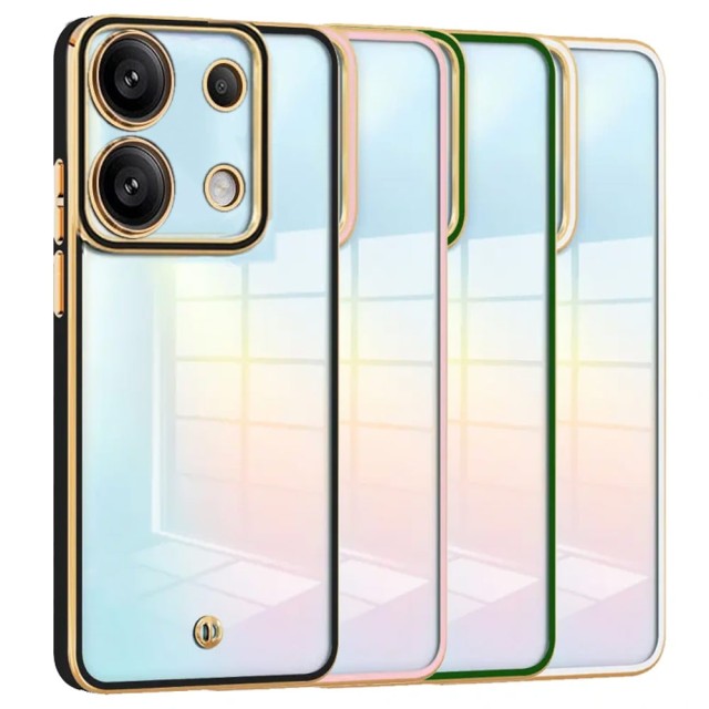 قاب اسپیس شفاف دور رنگی محافظ لنزدار شیائومی Redmi Note 13 Pro 4G