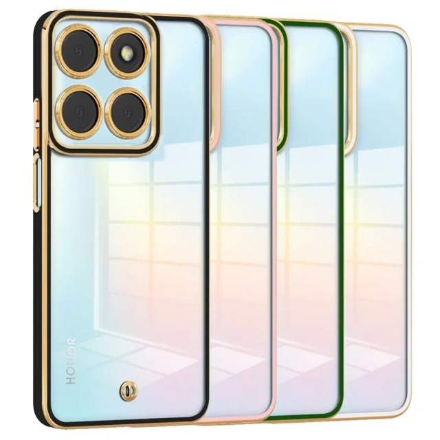 قاب اسپیس شفاف دور رنگی محافظ لنزدار شیائومی Poco X6 Pro