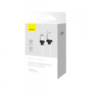 کابل شارژ USB به Type-C بیسوس مدل CoolPlay CB000046 طول 2 متر توان 100 وات