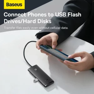 هاب USB چهار پورت USB 3.0 بیسوس مدل WKQX080001