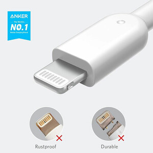 کابل شارژ USB به لایتنینگ انکر مدل Powerline II A8432 طول 0.9 متر توان 2.4 آمپر