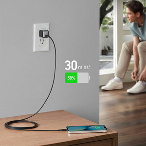 کابل شارژ Type-C به لایتنینگ انکر مدل PowerLine III A8832 طول0.9 متر توان 18 وات