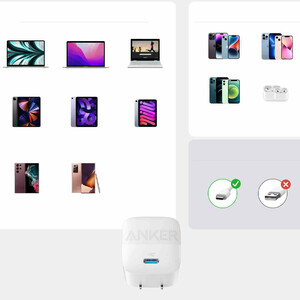شارژر دیواری انکر مدل Anker 313 A2639 توان 30 وات