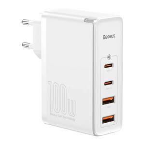 شارژر دیواری بیسوس GaN2 Pro Quick Charger CCGAN2P-L01 توان 100 وات با کابل