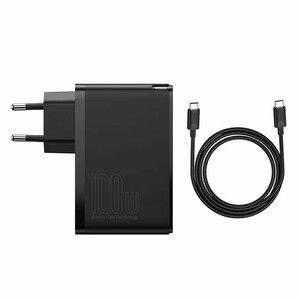 شارژر دیواری بیسوس GaN2 Pro Quick Charger CCGAN2P-L01 توان 100 وات با کابل
