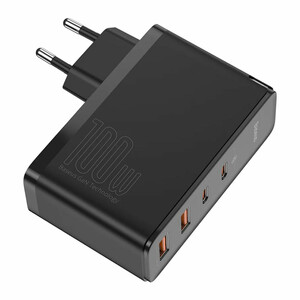 شارژر دیواری بیسوس GaN2 Pro Quick Charger CCGAN2P-L01 توان 100 وات با کابل