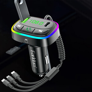 شارژر فندکی و اف ام پلیر بلوتوثی ارلدام مدل M105 توان 3.1 وات