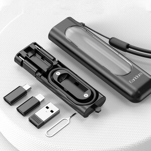کابل تبدیل Type-C به Type-C / لایتنینگ / USB / micro USB ارلدام مدل MR02 طول 0.24 متر توان 60 وات