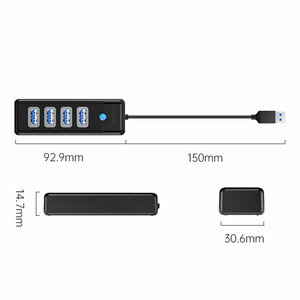 هاب USB 3.0 چهار پورت اوریکو مدل PW4U-U3-015