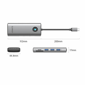 هاب تایپ سی 8 پورت اوریکو مدل PW11-8P