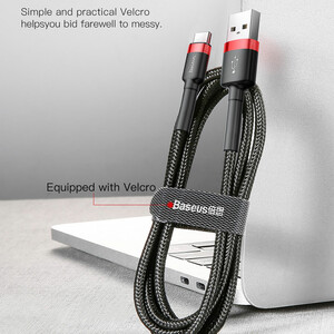 کابل شارژ USB به Type-C بیسوس مدل Cafule CATKLF-CG1 طول 2 متر توان 2 آمپر