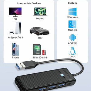 هاب USB 3.0 چهار پورت اوریکو مدل PAPW3AT-U3-015