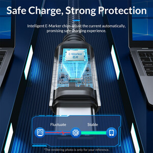 کابل شارژ USB-C به USB-C اوریکو مدل CDX-100CC طول 1 متر توان 100 وات