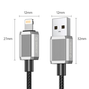 کابل شارژ USB به لایتنینگ اوریکو مدل GQZ12-20 طول 2 متر توان 12 وات