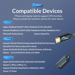 کابل تبدیل USB به Type-C اوریکو مدل ACF31-10 طول 1 متر توان 60 وات