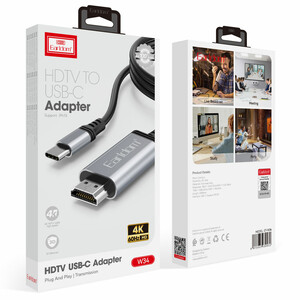 کابل تبدیل Type-C به HDMI ارلدام مدل W34 طول 2 متر