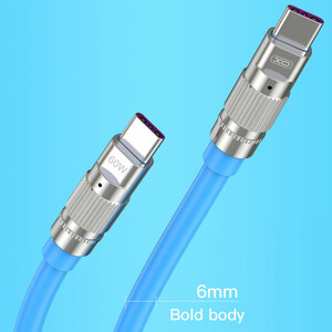 کابل شارژ USB-C به USB-C ایکس او NB-Q228B طول 1.2 متر توان 60 وات