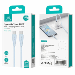 کابل شارژ USB-C به USB-C یوسمز مدل SJ716  طول 1 متر توان 60 وات